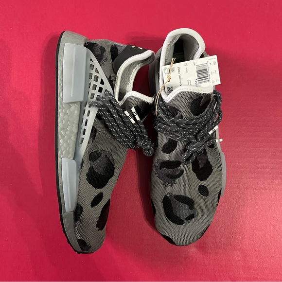 Adidas NMD HU Pharrell Animal Print Sz 9 Ash Grey ID1531 | Men's** - Picture 2 of 3